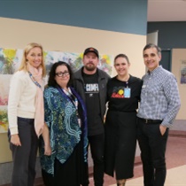 Picture of the team who organised morning tea with guest speaker Jimmy